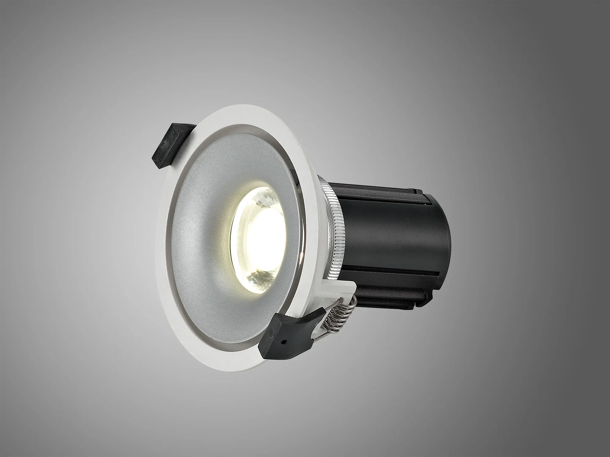 Bolor 10 Tridonic Powered 10W 4000K 810lm 36° CRI>90 LED Engine White/Silver Fixed Recessed Spotlight, IP20 DM201044  Dlux Bolor 10